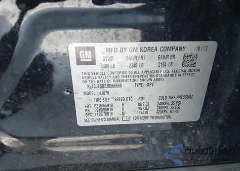 2018 Buick Encore Preferred from USA, damaged, VIN KL4CJESB2JB566666